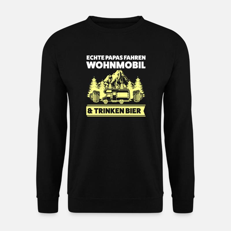Camper Papa Camping Geschenk - Unisex Pullover - Schwarz