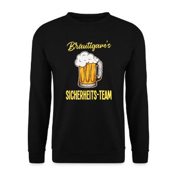 Bräutigam JGA Braut Geschenk - Unisex Pullover - Schwarz - Vorne - Alina (178cm) & Michal (187cm)
