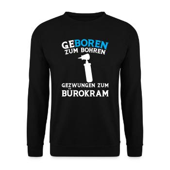 Zahn Zahnarzt Bohren Zahn Geschenk - Unisex Pullover - Schwarz - Vorne - Alina (178cm) & Michal (187cm)