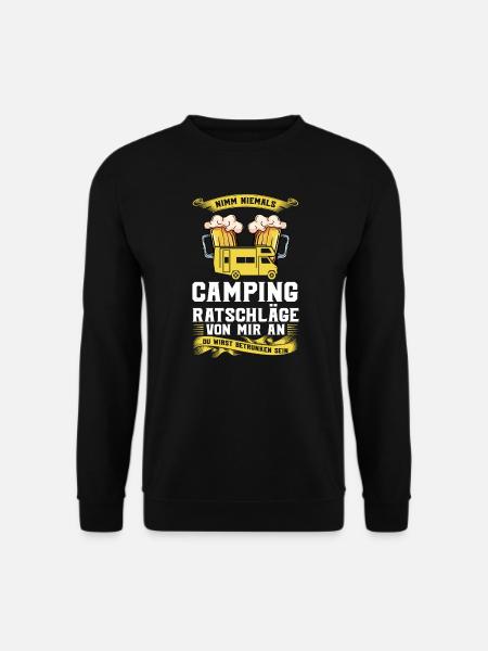 Campen camper Wanderung Geschenk - Unisex Pullover - Schwarz
