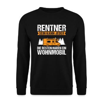 Campen camper Wanderung Geschenk - Unisex Pullover - Schwarz - Vorne - Alina (178cm) & Michal (187cm)