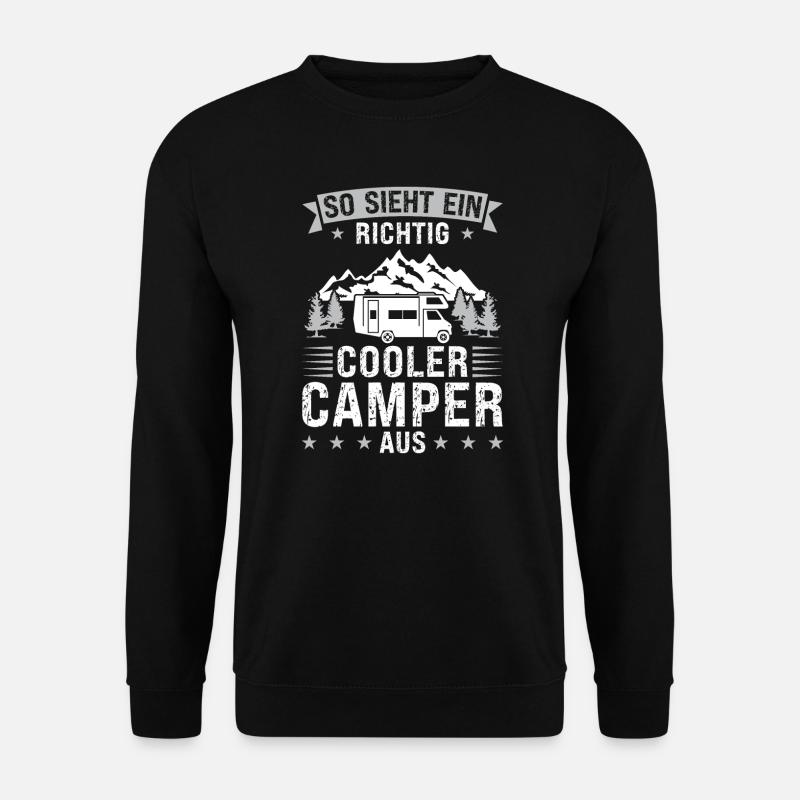 Campen camper Wanderung Geschenk - Unisex Pullover - Schwarz