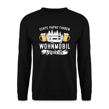 Campen Bier Camping & bier Bier Geschenk - Unisex Pullover - Schwarz - Vorne - Alina (178cm) & Michal (187cm)