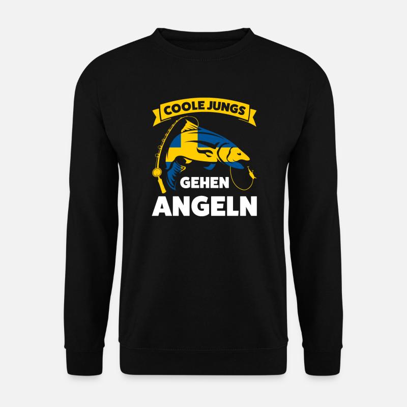 Schwedisch Angler Angeln Schweden Geschenk - Unisex Pullover - Schwarz