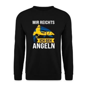 Schwedisch Angler Angeln Schweden Geschenk - Unisex Pullover - Schwarz - Vorne - Alina (178cm) & Michal (187cm)