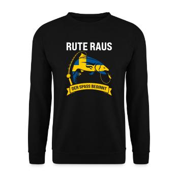 Schwedisch Angler Angeln Schweden Geschenk - Unisex Pullover - Schwarz - Vorne - Alina (178cm) & Michal (187cm)