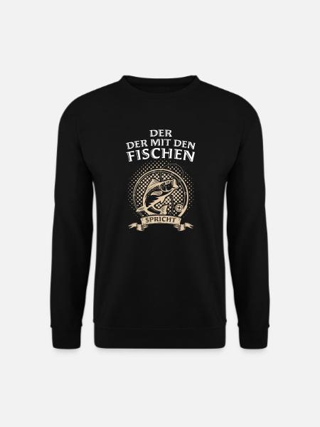 Angeln Fisch Fischer Angler Angeln Geschenk - Unisex Pullover - Schwarz