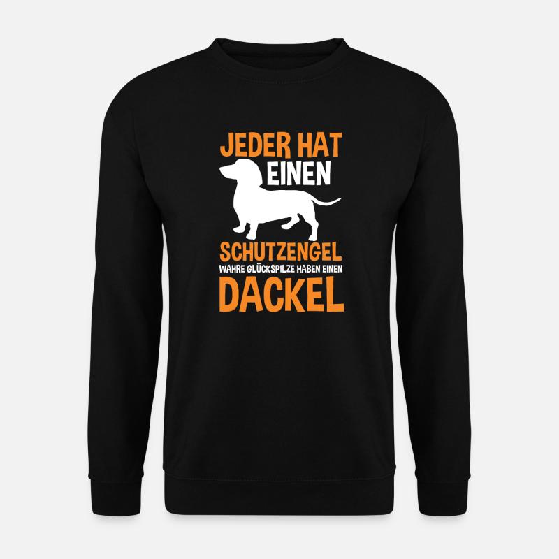 Dackel Hund Dackelliebhaber Geschenk - Unisex Pullover - Schwarz