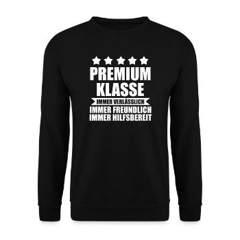 Lehrer Rente Renteeintritt Geschenk - Unisex Pullover - Schwarz - Vorne - Alina (178cm) & Michal (187cm)