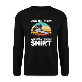 Baumkletterer Arborist Baumklettern Geschenk - Unisex Pullover - Schwarz - Vorne - Alina (178cm) & Michal (187cm)