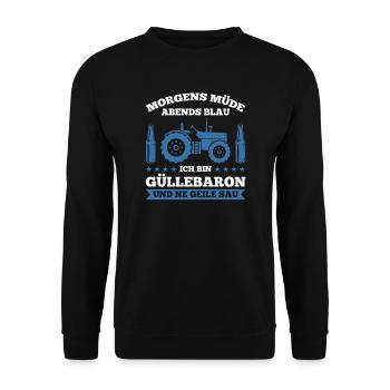 Güllefahrer Beruf Güllebaron Geschenk - Unisex Pullover - Schwarz - Vorne - Alina (178cm) & Michal (187cm)