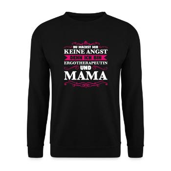 Ergotherapeutin Mama Ergotherapie Geschenk - Unisex Pullover - Schwarz - Vorne - Alina (178cm) & Michal (187cm)