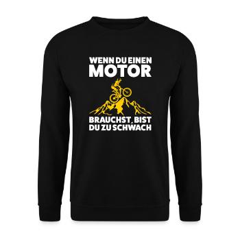 Fahrrad Biker Fahrräder Geschenk - Unisex Pullover - Schwarz - Vorne - Alina (178cm) & Michal (187cm)