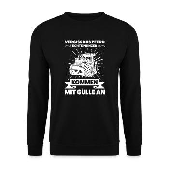 Güllefahrer Beruf Gülle Geschenk - Unisex Pullover - Schwarz - Vorne - Alina (178cm) & Michal (187cm)