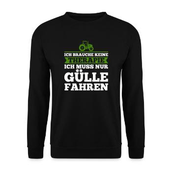 Güllefahrer Beruf Güllebaron Geschenk - Unisex Pullover - Schwarz - Vorne - Alina (178cm) & Michal (187cm)