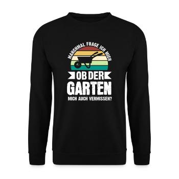Gartenarbeit Garten Gartenliebhaber Geschenk - Unisex Pullover - Schwarz - Vorne - Alina (178cm) & Michal (187cm)