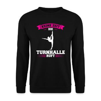 Turnen Mädchen Turnerinnen Geschenk - Unisex Pullover - Schwarz - Vorne - Alina (178cm) & Michal (187cm)