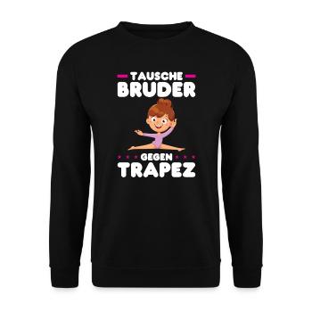 Turnen Mädchen Bodenturnen Geschenk - Unisex Pullover - Schwarz - Vorne - Alina (178cm) & Michal (187cm)