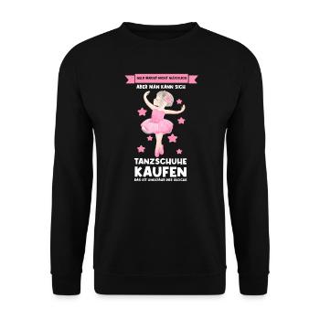 Ballerina Mädchen Ballett Geschenk - Unisex Pullover - Schwarz - Vorne - Alina (178cm) & Michal (187cm)