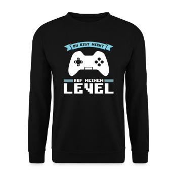 Gaming Zocken Konsole Geschenk - Unisex Pullover - Schwarz - Vorne - Alina (178cm) & Michal (187cm)