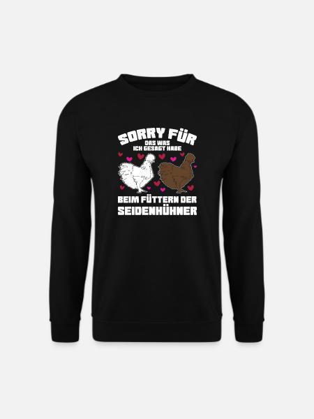 Seidenhühner Züchter Zwergseidenhuhn Geschenk - Unisex Pullover - Schwarz
