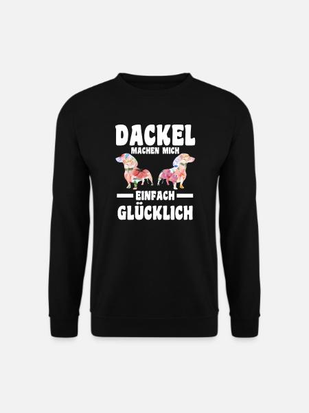 Dackel Hund Dackel Besitzer Geschenk - Unisex Pullover - Schwarz