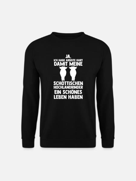 Hochlandrind Zucht Hochlandrind Züchter Geschenk - Unisex Pullover - Schwarz
