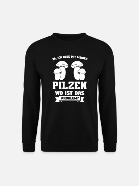 Pilze Sammeln Pilz Kenner Geschenk - Unisex Pullover - Schwarz