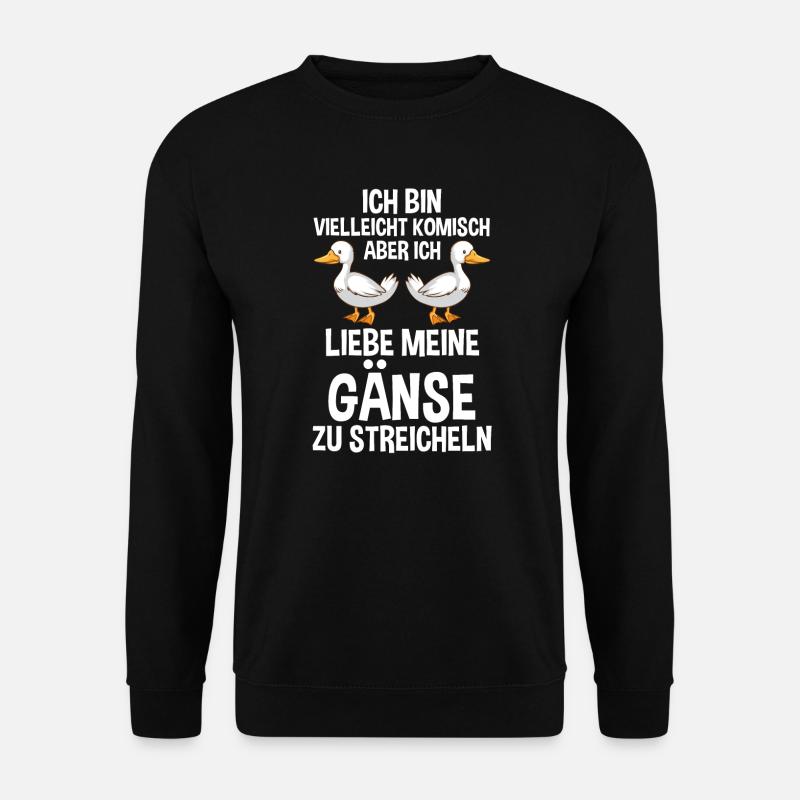 Gans Gänse Bauernhof Geschenk - Unisex Pullover - Schwarz
