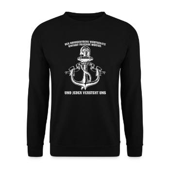 Nordsee Norddeutschen Norden Geschenk - Unisex Pullover - Schwarz - Vorne - Alina (178cm) & Michal (187cm)