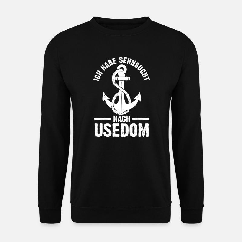 Usedom Norddeutschland Ostsee Geschenk - Unisex Pullover - Schwarz