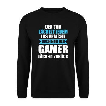 Gamers Gamer Spiel Geschenk - Unisex Pullover - Schwarz - Vorne - Alina (178cm) & Michal (187cm)