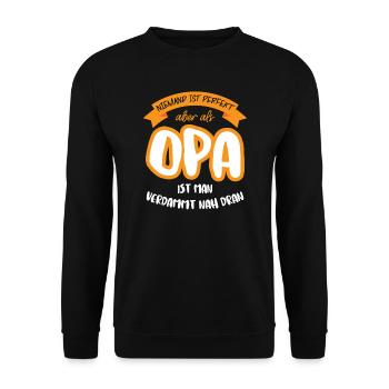 Opas Opa Opas Geschenk - Unisex Pullover - Schwarz - Vorne - Alina (178cm) & Michal (187cm)