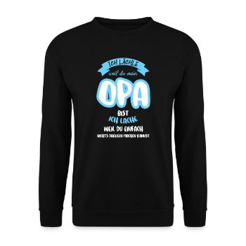Opas Opa Opas Geschenk - Unisex Pullover - Schwarz - Vorne - Alina (178cm) & Michal (187cm)