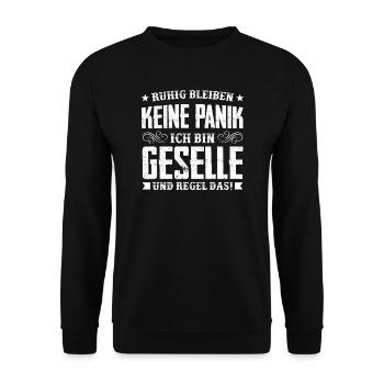 Geselle 2023 Geselle Geselle bestanden Geschenk - Unisex Pullover - Schwarz - Vorne - Alina (178cm) & Michal (187cm)