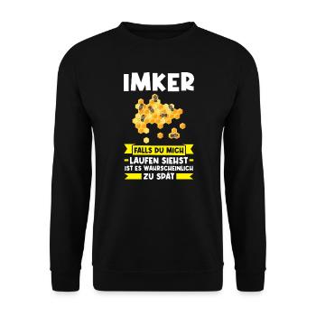 Imker Bienen Bienenzüchter Geschenk - Unisex Pullover - Schwarz - Vorne - Alina (178cm) & Michal (187cm)