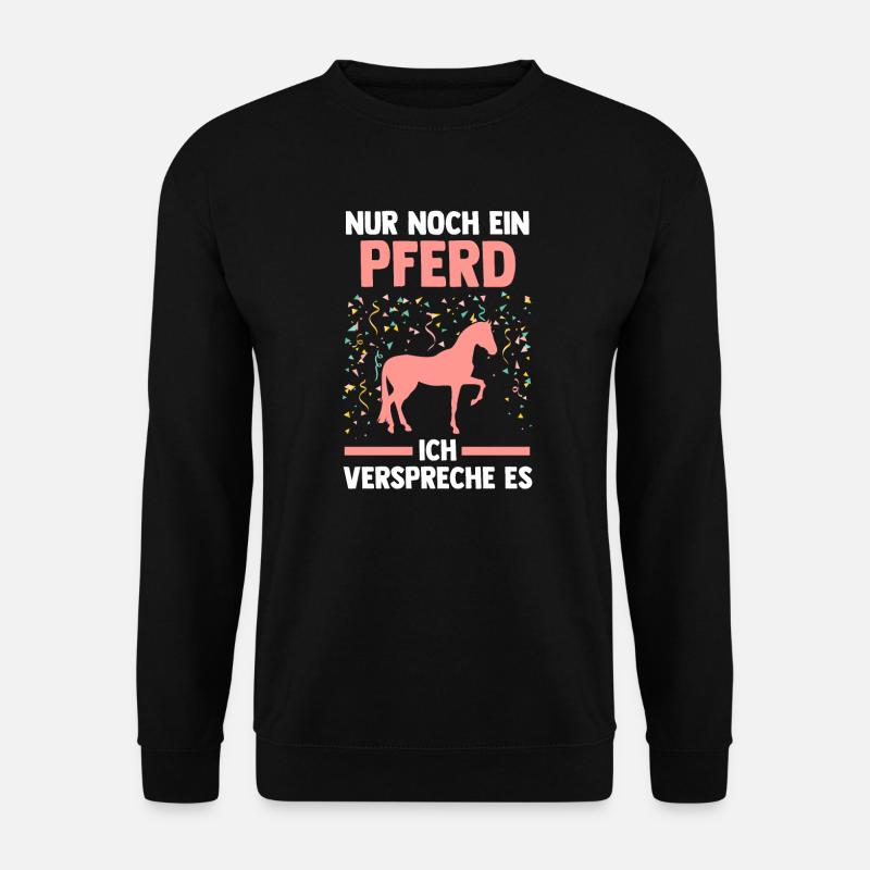 Reiten Pferd Reiter Geschenk - Unisex Pullover - Schwarz