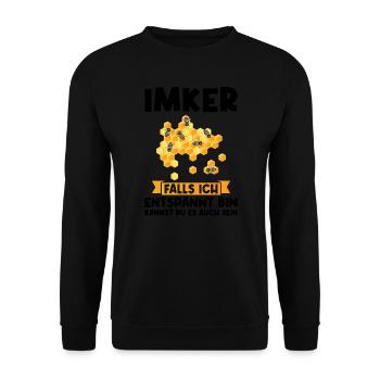 Imker Bienen Imkerei Geschenk - Unisex Pullover - Schwarz - Vorne - Alina (178cm) & Michal (187cm)