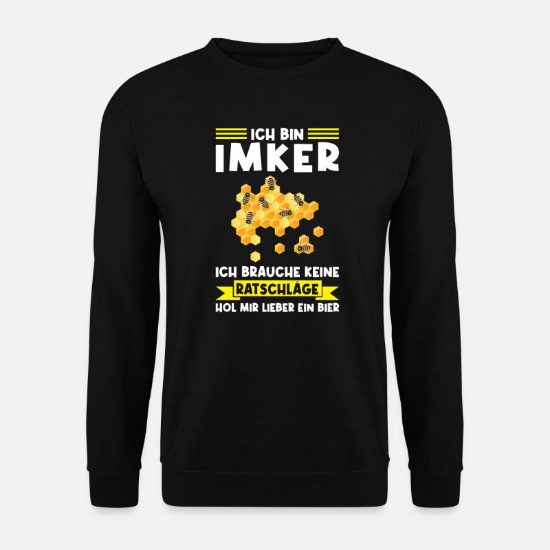 Imker Bier Bienen Geschenk - Unisex Pullover - Schwarz