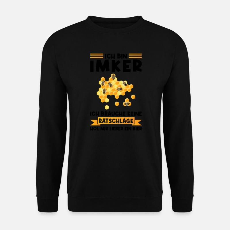 Imker Bier Imkern Geschenk - Unisex Pullover - Schwarz