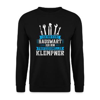 Klempner Beruf Installateur GeschenkKlempner Beruf - Unisex Pullover - Schwarz - Vorne - Alina (178cm) & Michal (187cm)