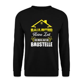 Bauleiter Bauaufsicht Baustelle Geschenk - Unisex Pullover - Schwarz - Vorne - Alina (178cm) & Michal (187cm)