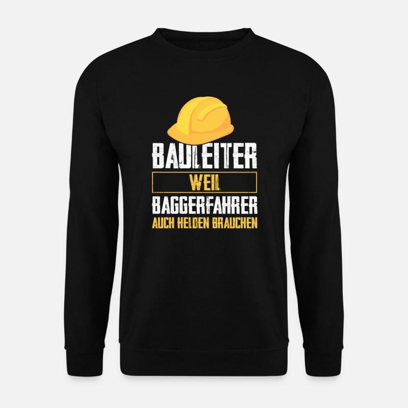 Bauleiter Bauaufsicht Baustellenleiter Geschenk - Unisex Pullover - Schwarz