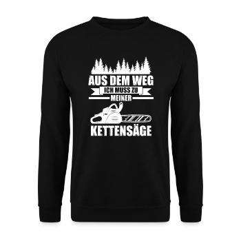 Baumpfleger Forstwirt Arborist Geschenk - Unisex Pullover - Schwarz - Vorne - Alina (178cm) & Michal (187cm)