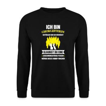 Chorleiterin Beruf Chorleitung Geschenk - Unisex Pullover - Schwarz - Vorne - Alina (178cm) & Michal (187cm)