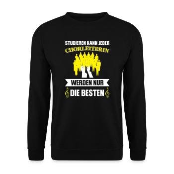 Chorleiterin Beruf Chorsänger Geschenk - Unisex Pullover - Schwarz - Vorne - Alina (178cm) & Michal (187cm)