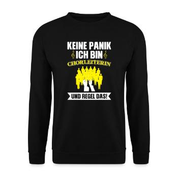 Chorleiterin Beruf Chorsänger Geschenk - Unisex Pullover - Schwarz - Vorne - Alina (178cm) & Michal (187cm)