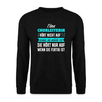 Chorleiterin Beruf Musiker Geschenk - Unisex Pullover - Schwarz - Vorne - Alina (178cm) & Michal (187cm)