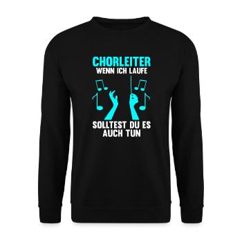 Chorleiter Beruf Chor Geschenk - Unisex Pullover - Schwarz - Vorne - Alina (178cm) & Michal (187cm)