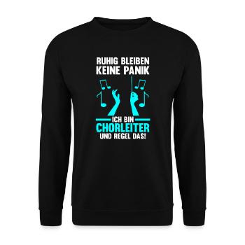 Chorleiter Beruf Dirigent Geschenk - Unisex Pullover - Schwarz - Vorne - Alina (178cm) & Michal (187cm)